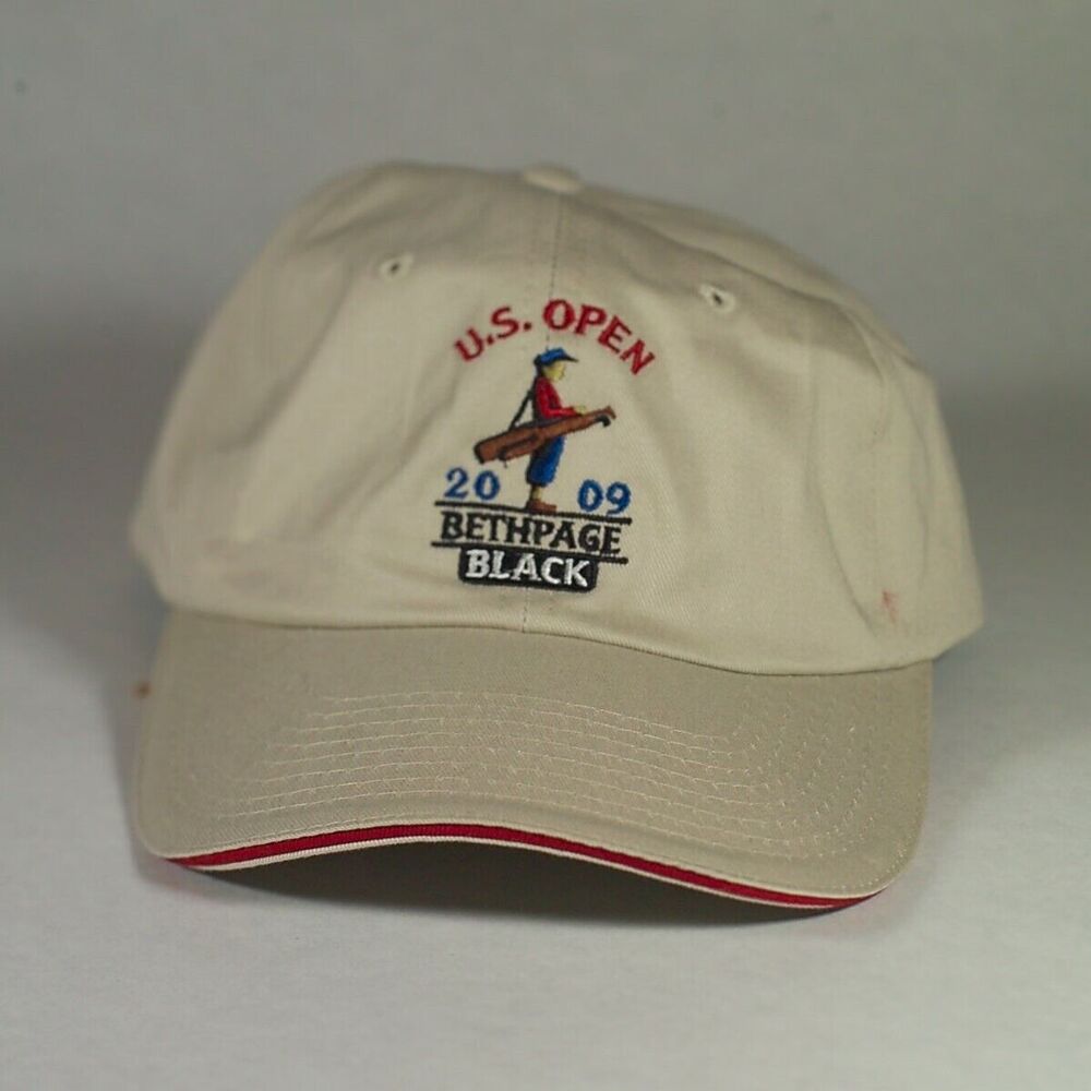 US Open Bethpage Black 2009 Golf Khaki Baseball Cap Hat Adjustable